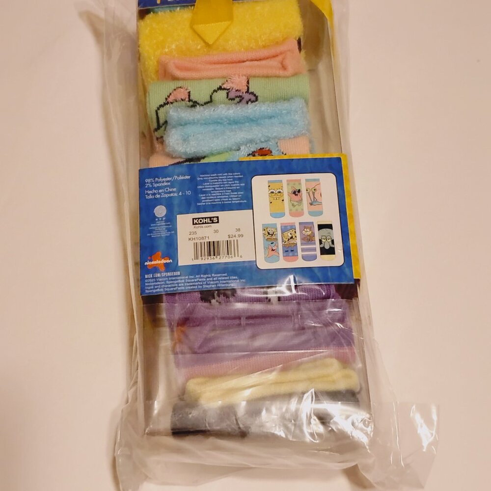 SpongeBob 7 Days of Comfy Socks Gift Set - Picture 4 of 6